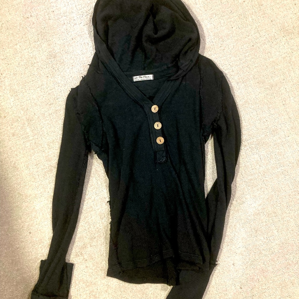 Free people henley hoodie